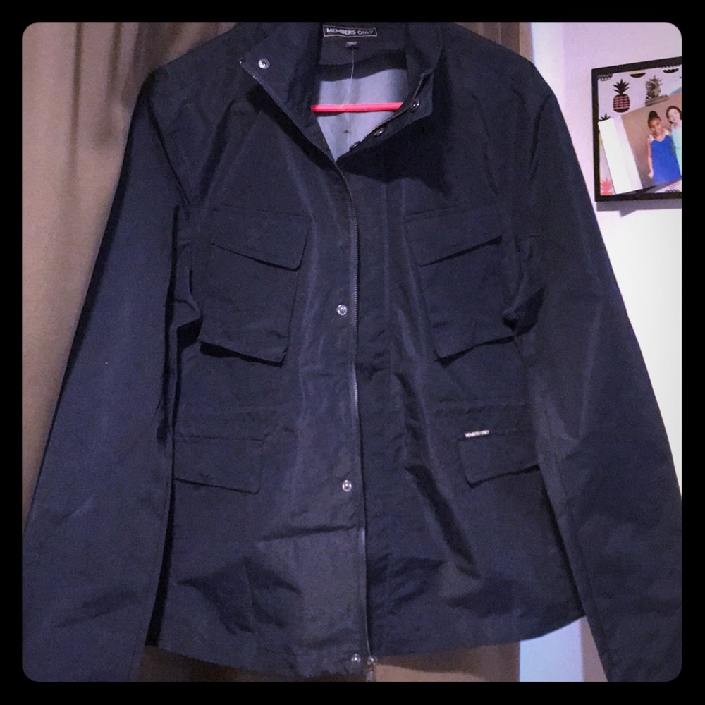 Members Only Navy Rain Jacket